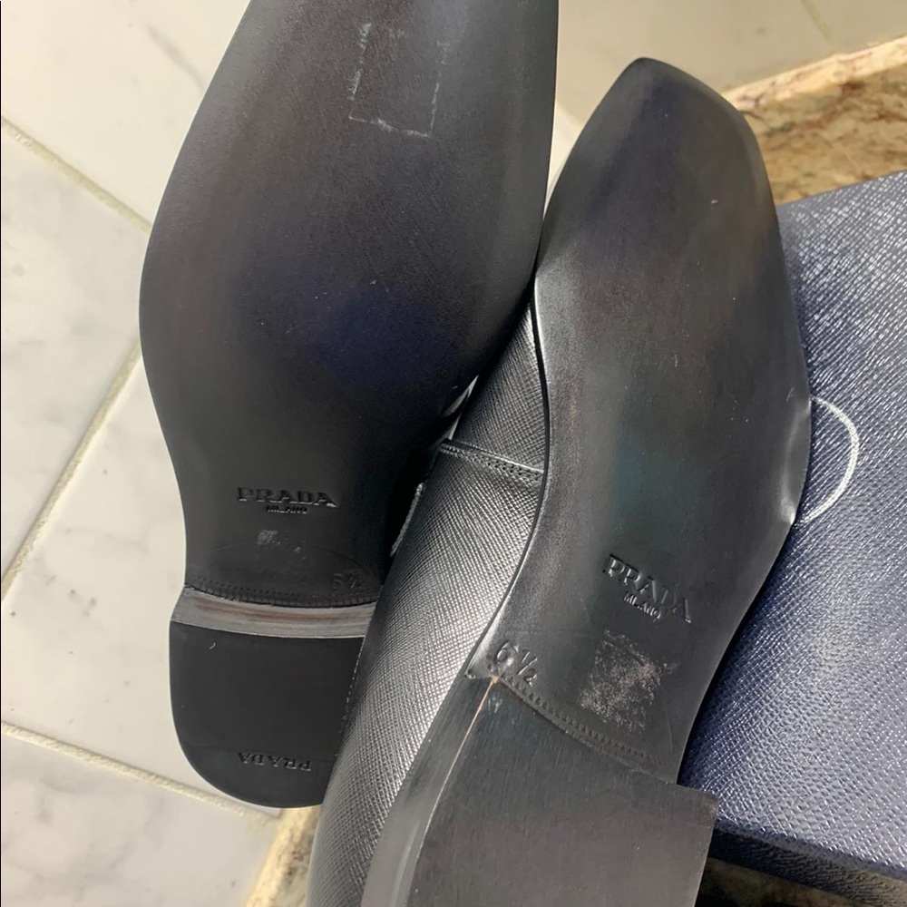 Prada Black Saffiano Leather Business Shoes - Picture 12 of 16